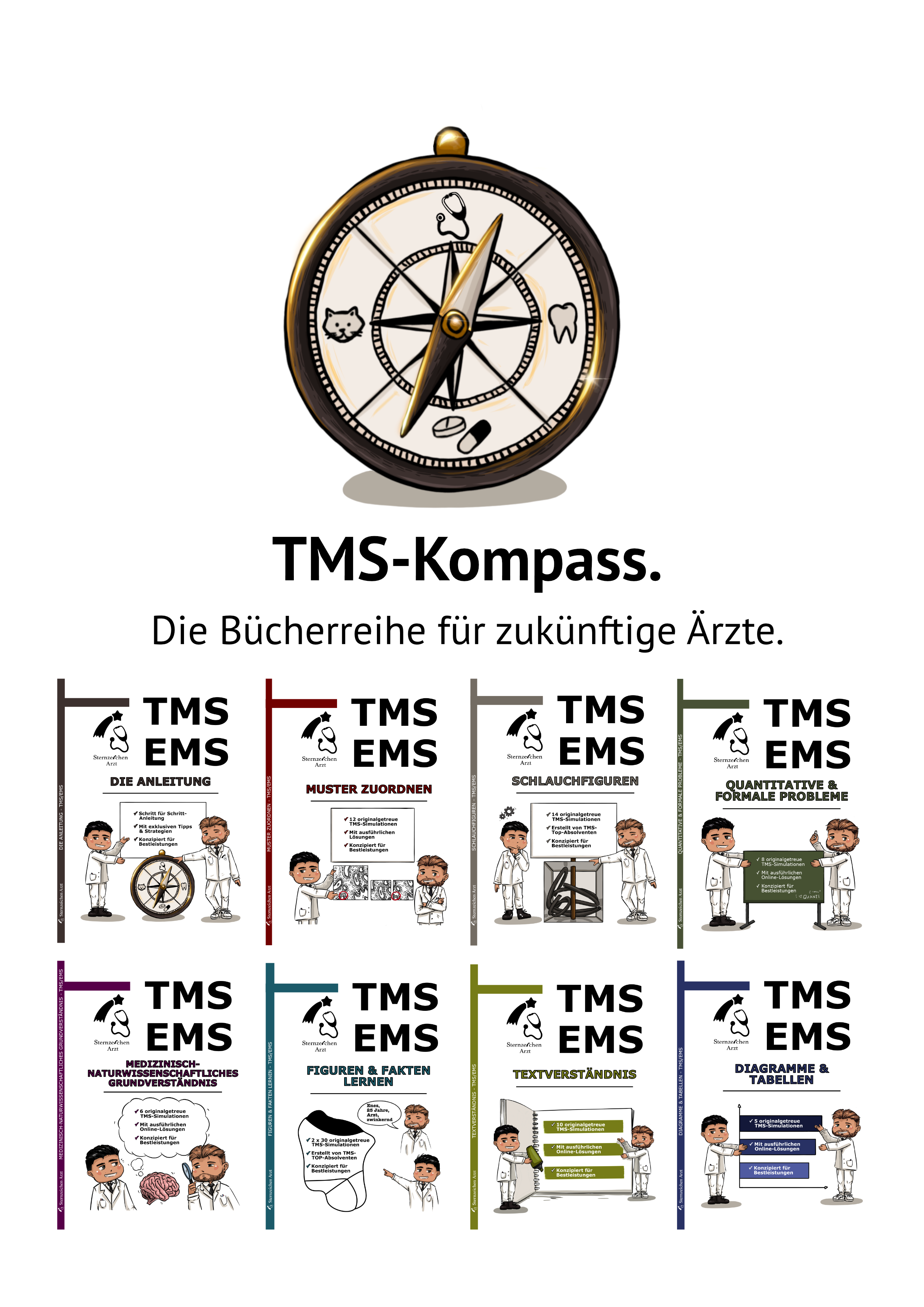 TMSKompass Bücherreihe TMS/EMS 2024/2025 Sternzeichen Arzt